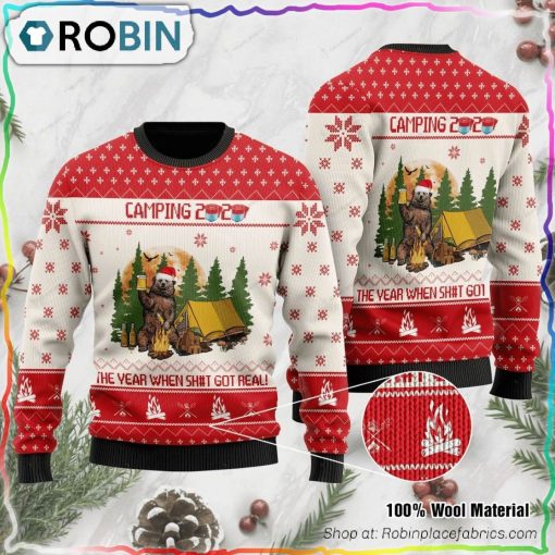 Camping Ugly Christmas Sweater