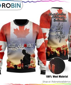 Canadian Christmas Veteran Ugly Christmas Sweater