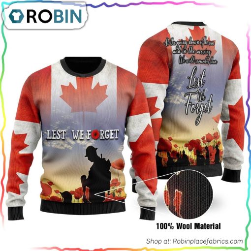 Canadian Christmas Veteran Ugly Christmas Sweater