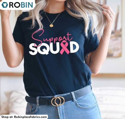 Cancer Support Squad Shirt, Motivational Tee Tops Long Sleeve
