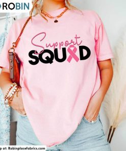 Cancer Support Squad Shirt, Motivational Tee Tops Long Sleeve