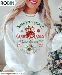 Candy Cane Christmas Shirt, Retro Old Fashioned Candy Cane Sweater Sweatshirt