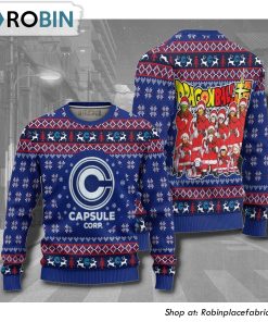 Capsule Corp Dragon Ball Anime Christmas Ugly Sweater