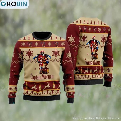 Captain Morgan Personalized Christmas Ugly Sweater