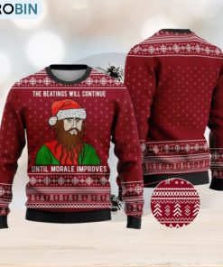 Cardinal Red The Beatings Blackbeard Ugly Christmas Sweater Gift For Men And Women