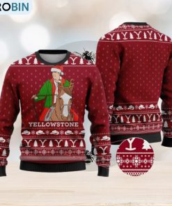 Cardinal Red Yellowstone Funny Ugly Christmas Sweater Gift For Men And Women