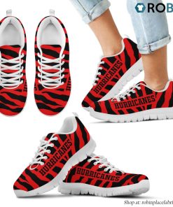 Carolina Hurricanes Tiger Skin Stripes Pattern Printed Breathable Running Shoes Carolina Hurricanes Tiger Skin Stripes Pattern Printed Breathable Running Shoes