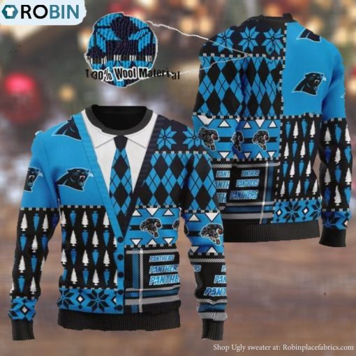 Carolina Panthers NFL American Football Team Cardigan Style 3D Men And Women Ugly Sweater Days