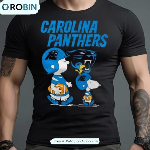 Carolina Panthers Peanuts Snoopy Charlie Brown And Woodstock Shirt