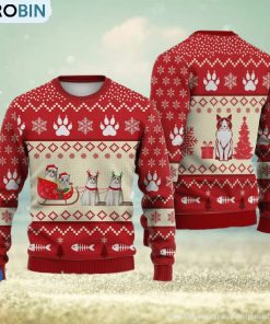 Cat Lover Ragdoll Cat Reindeer Ugly Christmas Sweater