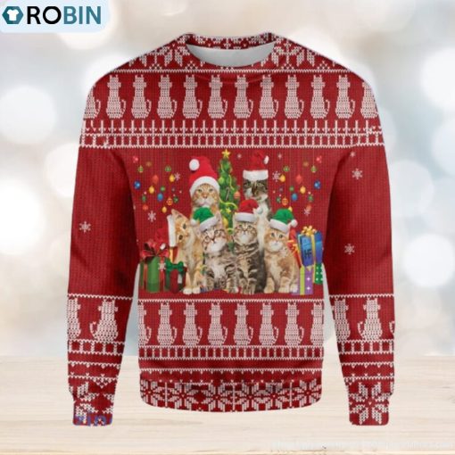Cat Lovers Christmas Ugly Christmas Sweater Best Gift For Men And Women