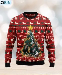 Cat Naughty Pine Ugly Christmas Sweater Gift Men Women