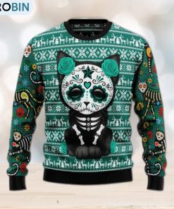 Cat Sugar SkulL Special Design Christmas 3D Sweater