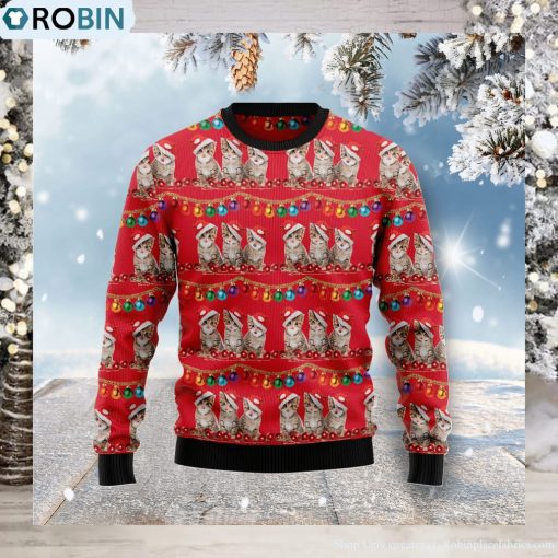 Cat Themed Kitten Christmas Ugly Christmas Sweater