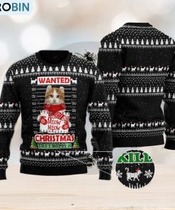 Cat Treekiller Wanted Meow Meow Meow Christmas Treekiller Black Christmas 3D Sweater Cat Treekiller Wanted Meow Meow Meow Christmas Treekiller Black Christmas 3D Sweater