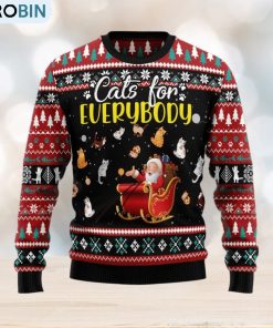 Cats For Everybody Merry Christmas Ugly Christmas Sweater Funny Christmas Gift For Family