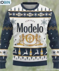 Cerveceria Modelo Beer Ugly Christmas Sweater, Gifts For Beer Lovers