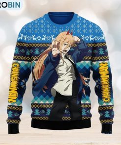 Chainsaw Man Power Ugly Christmas Sweater Anime Xmas Men And Women Christmas Gift