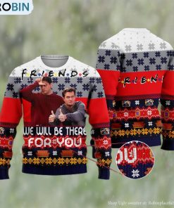 Chandler Bing Joey Tribbiani Friends Knit Ugly Christmas Sweater Chandler Bing Joey Tribbiani Friends Knit Ugly Christmas Sweater