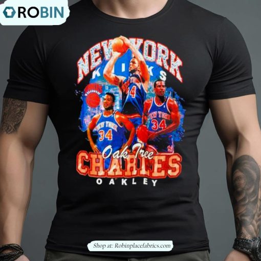 Charles Oakley New York Knicks Mitchell & Ness Hardwood Classics Bling Concert Player Shirt