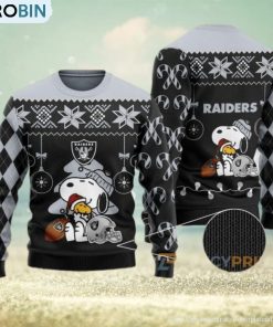 Charlie Brown Peanuts Snoopy Raiders NFL Ugly Sweater Charlie Brown Peanuts Snoopy Raiders NFL Ugly Sweater