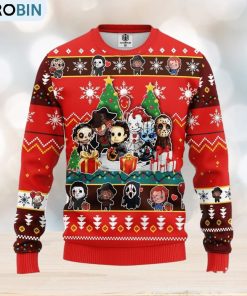 Chibi Horror Halloween Ugly Christmas Sweater Amazing Gift Men And Women Christmas Gift
