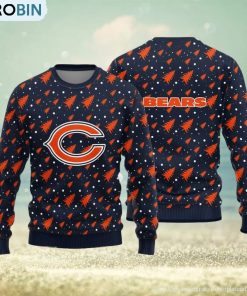 Chicago Bears Teams Pine Tree Patterns Pattern Knitted Sweater For Christmas Chicago Bears Teams Pine Tree Patterns Pattern Knitted Sweater For Christmas