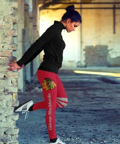 Chicago Blackhawks Women 3D Printed Leggings Sports