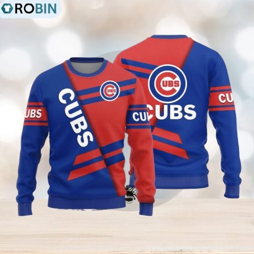 Chicago Cubs Basic Pattern Knitted Sweater For Christmas