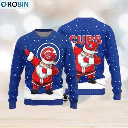 Chicago Cubs Dab Santa Knitted Sweater For Christmas