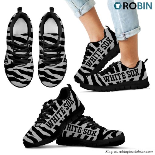 Chicago White Sox Tiger Skin Stripes Pattern Printed Breathable Running Shoes