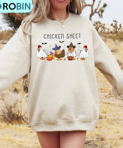 Chicken Sheet Shirt, Halloween Chickens Sweater Unisex Hoodie