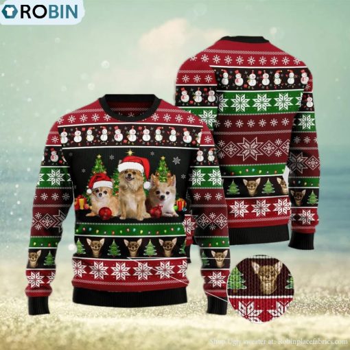 Chihuahua Group Beauty Christmas Gift Ugly Christmas Sweater Xmas Holiday