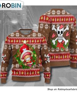 Chopper Chibi One Piece Anime Christmas Ugly Sweater Chopper Chibi One Piece Anime Christmas Ugly Sweater