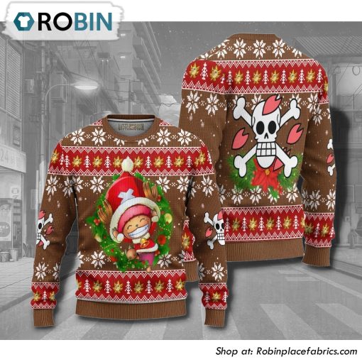 Chopper Chibi One Piece Anime Christmas Ugly Sweater