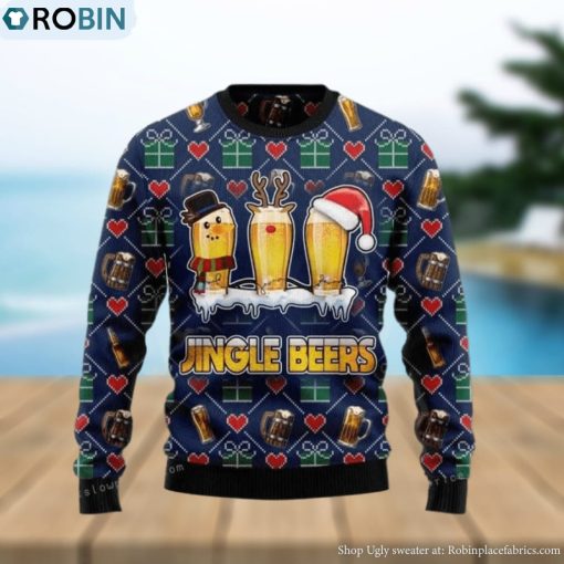Christmas Beer Reindeer Ugly Sweater Christmas Party