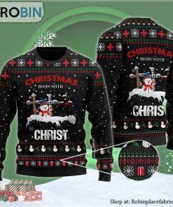 Christmas Begin With Christ Ugly Christmas Sweater