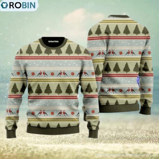 Christmas Birds Pattern Ugly Christmas Sweater Gift For Men And Women