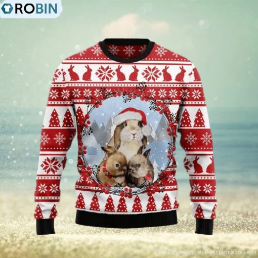 Christmas Bunny Ugly Christmas Sweater Gift For Men And Women