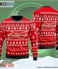 Christmas Cheers With Budweiser Beer Ugly Christmas Sweater