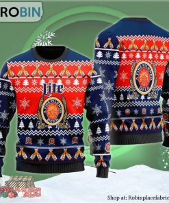 Christmas Cheers With Miller Lite Ugly Christmas Sweater