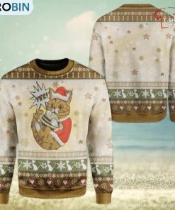 Christmas Cute Cat Womens Ugly Sweater Christmas Cute Cat Womens Ugly Sweater