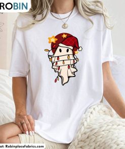 Christmas Ghost Funyn Shirt, Merry Christmas Hoodie Short Sleeve