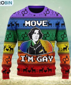 Christmas Gift Move I’m Gay Men And Women Ugly Christmas Sweater