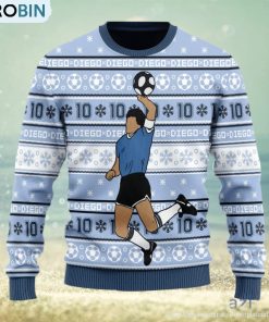 Christmas Gift Number 10 Football Player Men And Women Ugly Christmas Sweater