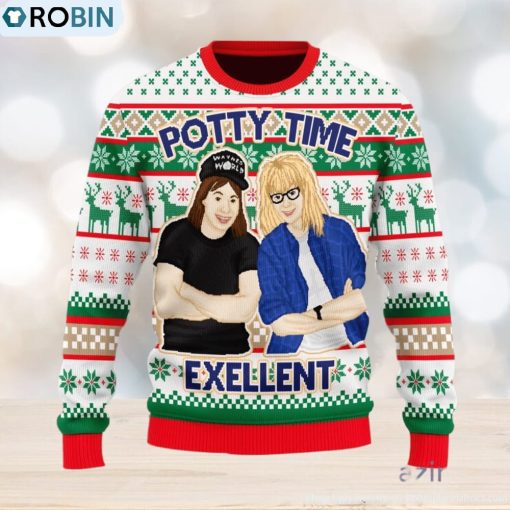 Christmas Gift Potty Time Exellent Men And Women Ugly Christmas Sweater