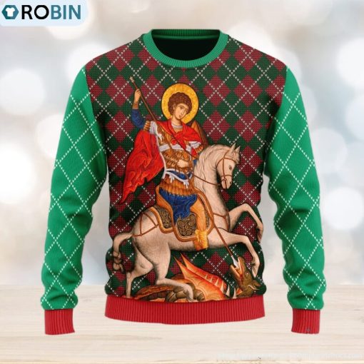 Christmas Gift St. George Men And Women Ugly Christmas Sweater