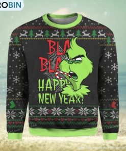 Christmas Grinch Face Womens Ugly Sweater