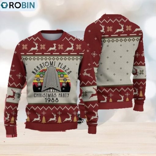 Christmas Party 1988 Ugly Sweater, Nakatomi Plaza Woolen Sweater Gift For Holiday