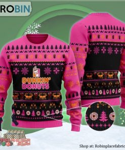 Christmas Scenes With Dunkin’ Donuts Ugly Christmas Sweater